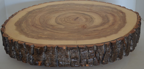Rustic Slab Charcuterie board, Cake Stand, Cutting Board, Food Serving, or Center Piece, With Legs, With Bark - 16840029