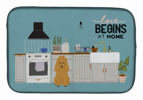 Dog Kitchen Scene Dish Drying Mat - S000213B001695P020172V023