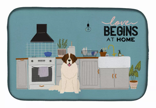 Dog Kitchen Scene Dish Drying Mat - S000213B001695P020172V008