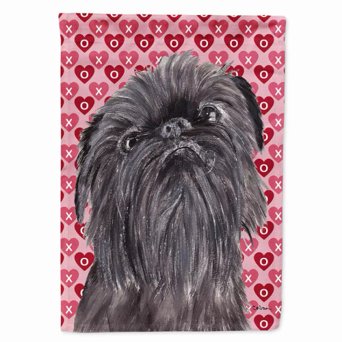Hearts Love and Valentine's Day Dog Portrait Flag Garden Size - S000213B001695P037381V000