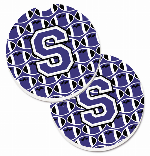 Letter Football Cup Holder Car Coasters (Set of 2) - CJ1068-SCARC