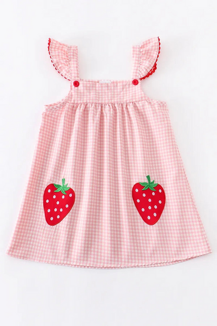 Strawberry Plaid Smocked Dress - B003153P001344V000