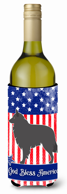 American Flag and Dog Wine Bottle Hugger - BB8382LITERK