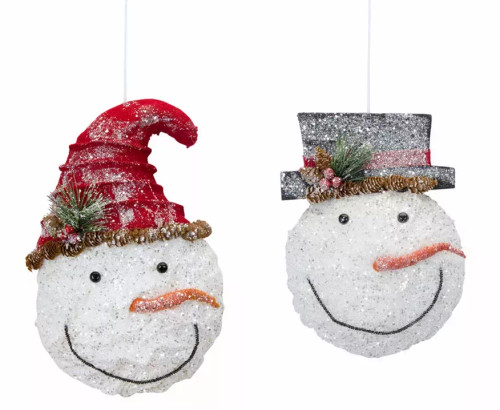 Snowman Head (Set of 6) 12.5"H, 15"H Foam/Plastic