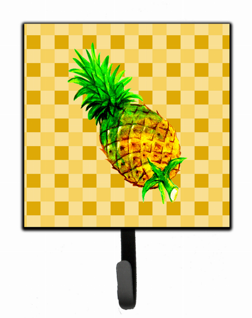 Whole Pineapple on Basketweave Basketweave / Food Themed Leash or Key Holder