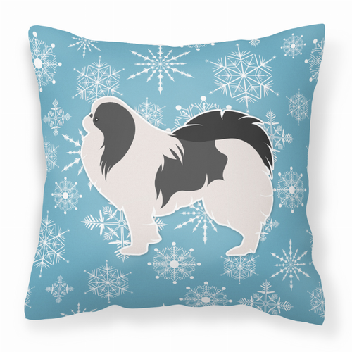 Winter Snowflake Dog Profile Art Fabric Decorative Pillow - S000213B001695P073363V000