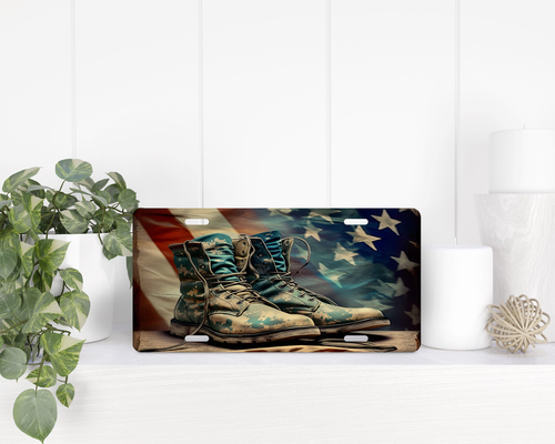 Combat Boots License Plate