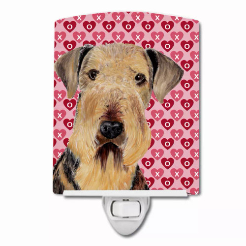 Hearts Love and Valentine's Day Dog Art Ceramic Night Light - S000213B001695P103339V000