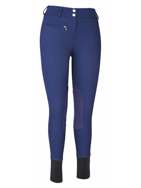 TuffRider Ladies Ribb Lowrise Wide Waistband Knee Patch Breeches - 100583-33-15-24
