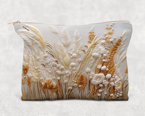 Floral  Printed Canvas Zipper Bag