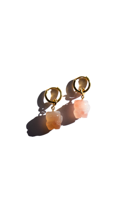 Kitty Jade stone charm earrings Kitty Jade stone charm earrings