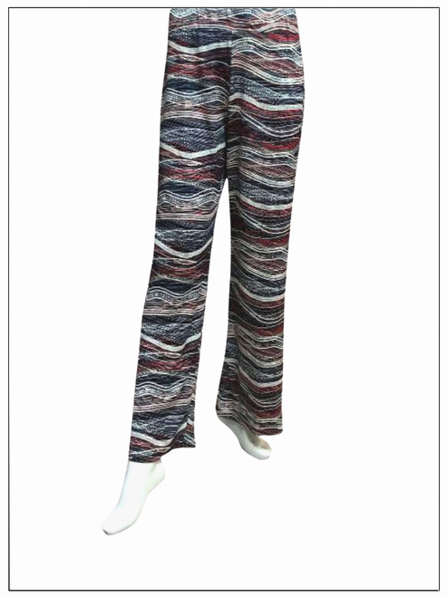 Mid Rise Straight Leg Pull-On Printed Palazzo - S001372B002006P000009V022