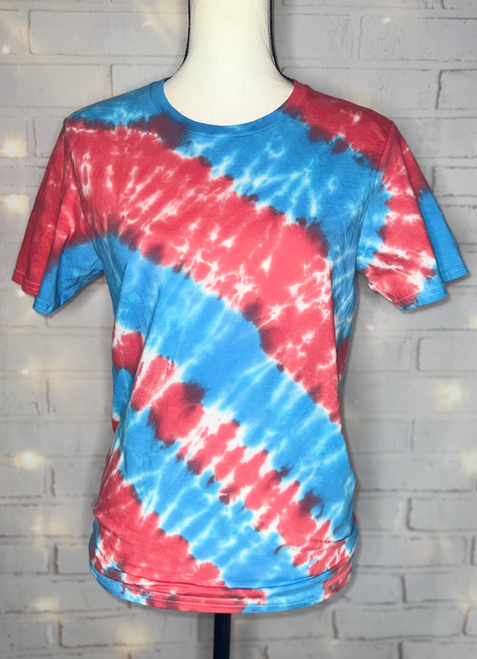 Star-Spangled Tie Dye Blank Tee - TheBlendedOwl001685