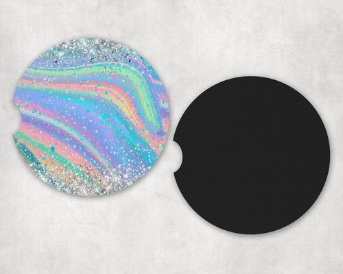 faux glitter Swirl|Car Coaster Set