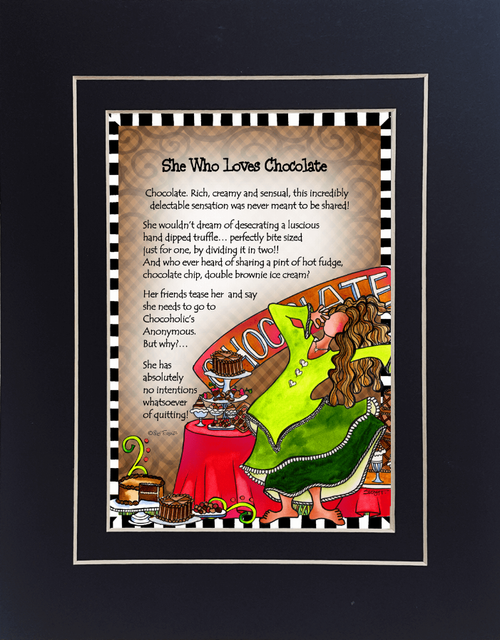 She Who Loves Chocolate - F149-WSBlack