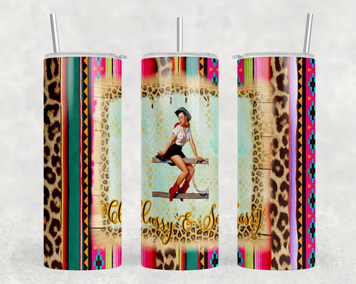 Serape Classy and Sassy|Skinny Tumbler|Optional Bluetooth Speaker| Speaker Color Varies