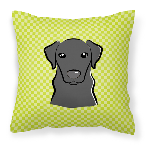 Dog Face Checkerboard Design Fabric Decorative Pillow