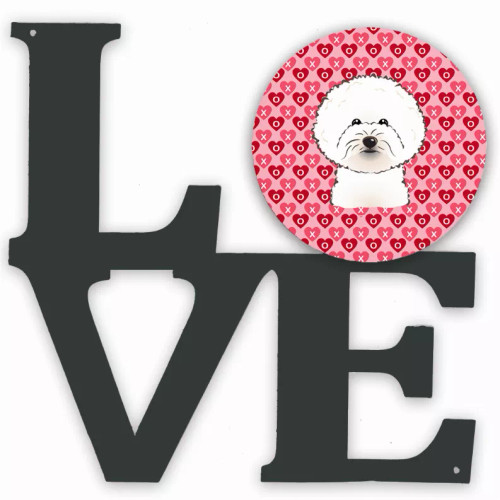 Dog Face xoxo Hearts Metal Wall Artwork LOVE - S000213B001695P011893V000