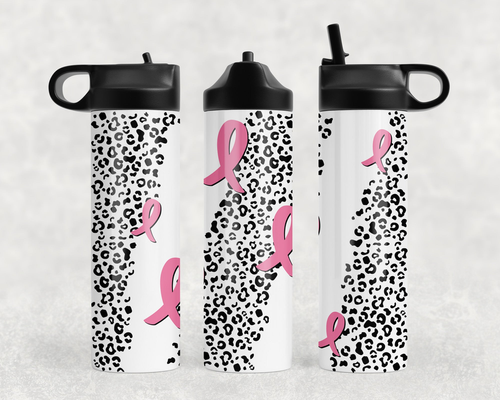 Pink Ribbons Steel Water Bottle