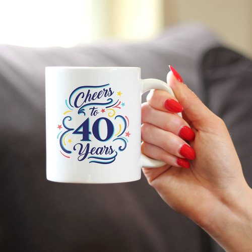 Cheers 40  Coffee Mug - 40th Anniversary Gifts