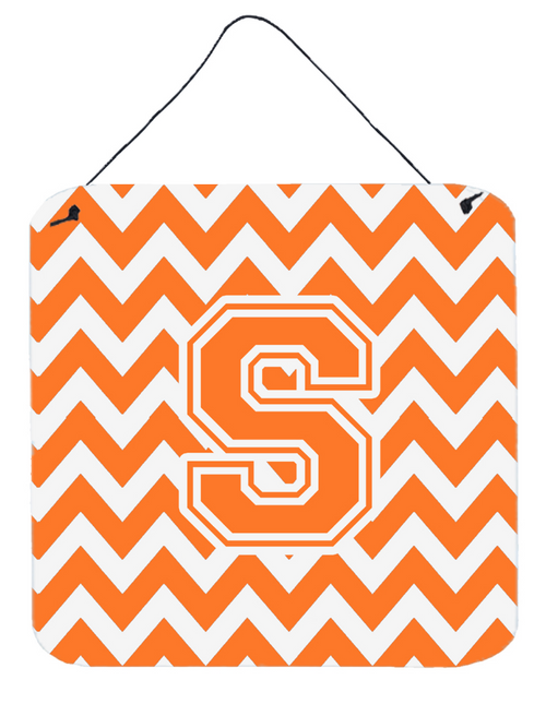 Monogram Letter Chevron Wall or Door Hanging Prints - CJ1046-SDS66