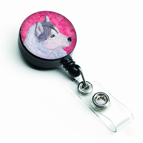 Dog Retractable Badge Reel - SS4740-PK-BR