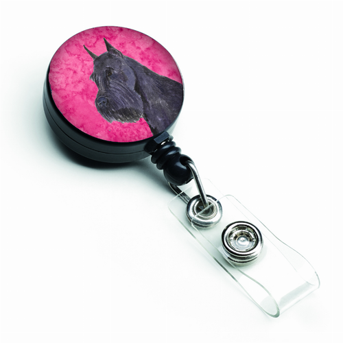 Dog Retractable Badge Reel - SS4799-PK-BR