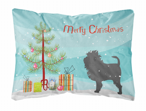 Christmas Tree Dog Art Canvas Fabric Decorative Pillow Style 2 - BB2966PW1216