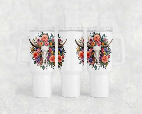 Bull Skull Steel Water Bottle - 3139-2626