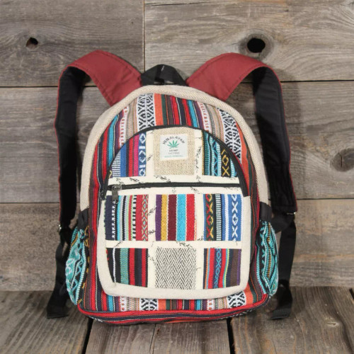 Hemp Cotton Patchwork Small Back Pack