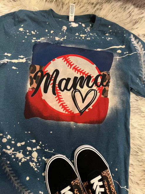 Baseball Mama Shirt Bleached - B002344P000029V001
