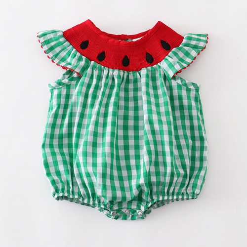 Smocked Watermelon Romper - B003153P001253V000
