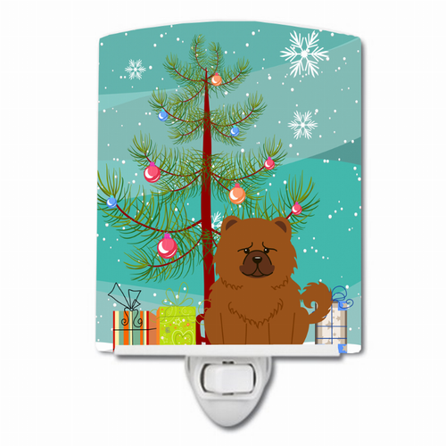 Christmas Tree and Dog Ceramic Night Light - BB4267CNL