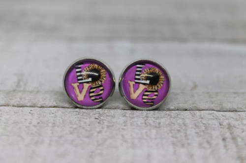 Sunflower LOVE Glass Stud Earrings Sunflower LOVE Glass Stud Earrings