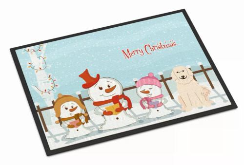 Merry Christmas Carolers Dog Art Indoor or Outdoor Mat - S000213B001695P069492V032