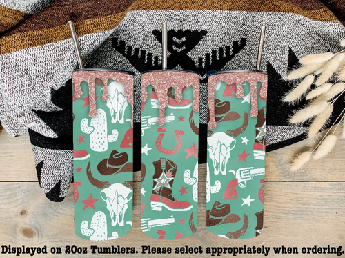 Western Collage Steel Tumbler - 2315-12