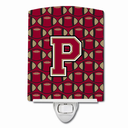 Letter Football Ceramic Night Light - CJ1078-PCNL