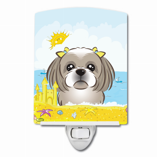 Summer Beach Design with Dog Ceramic Night Light - S000213B001695P099449V000