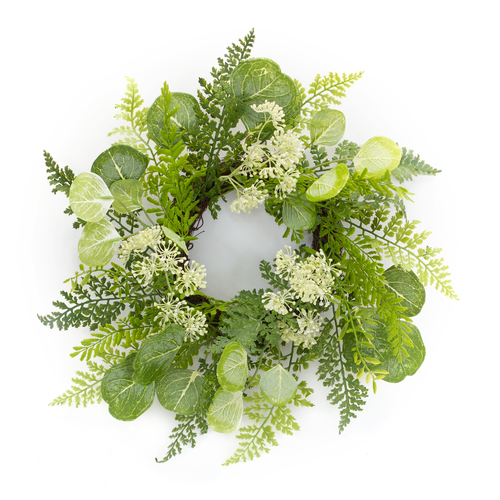 Queen Anne and Foliage Wreath 18"D Polyester