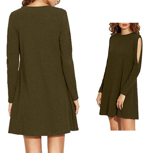 Almondina Tunic Dress With Slivered Sleeves - S001249B001848P000300V010 Almondina Tunic Dress With Slivered Sleeves - S001249B001848P000300V010