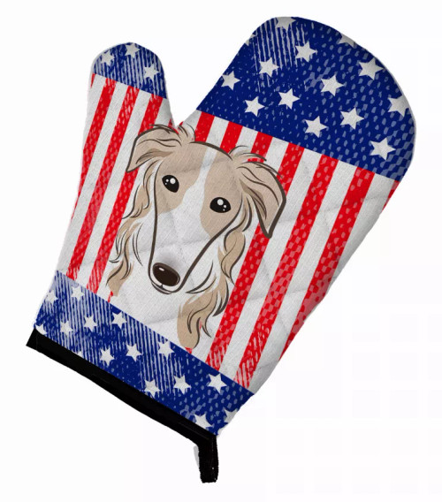 American Flag and Dog on Oven Mitt - S000213B001695P069322V064