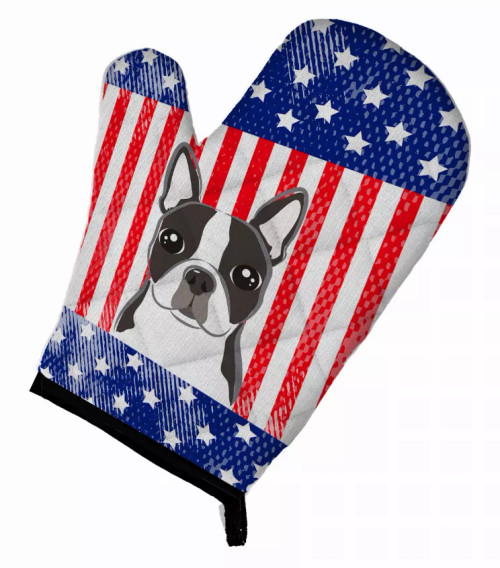 American Flag and Dog on Oven Mitt - S000213B001695P069322V039