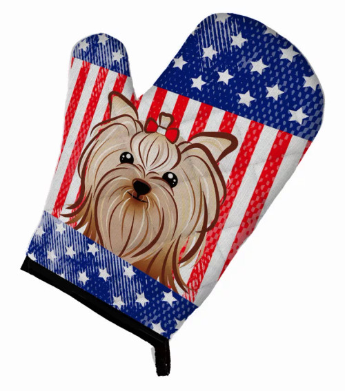 American Flag and Dog on Oven Mitt - S000213B001695P069322V040