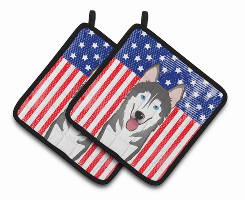 American Flag and Dog on Oven Mitt - S000213B001695P069322V017