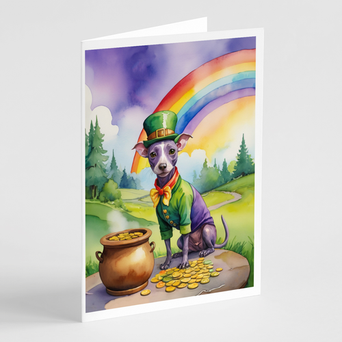 American Hairless Terrier St Patrick's Day Greeting Cards Pack of 8