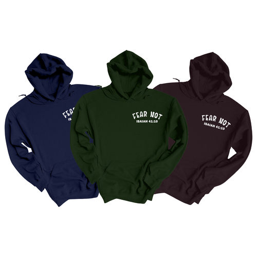 Isaiah 41:10 Fear Not Cotton Blend Hoodies By Pink Box - PinkBox3-3684