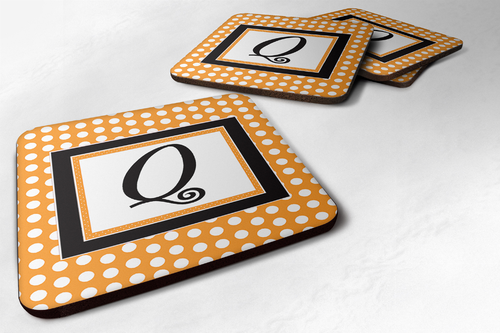 Letter Monogram - Foam Coaster Set of 4 - CJ1033-QFC