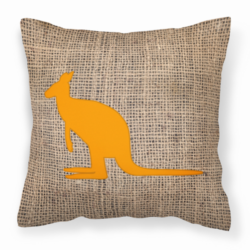 Animals Burlap Fabric Decorative Pillow - BB1008-BL-OR-PW1818