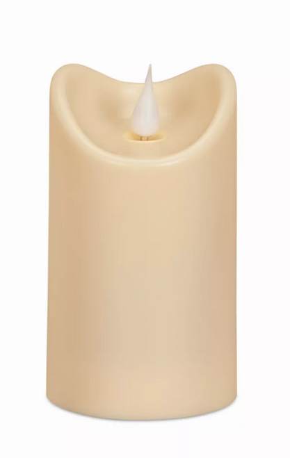 Simplux Plastic Outdoor Candle with Moving Flame (Set of 2) 2.75"D x 5"H