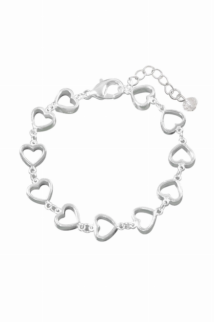 Cut-Out Hearts Charm Bracelet